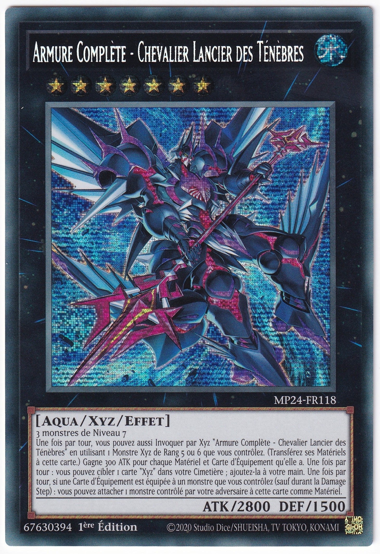 Armure Complète - Chevalier Lancier des Ténèbres